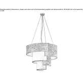 LED hanging lamp handmade from fabric Ypenburg