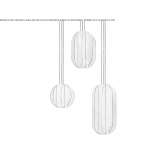 Brass LED hanging lamp Calan