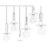 Metal hanging lamp Caux