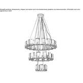 LED hanging lamp in Carrara marble Valbona