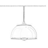 Steel LED hanging lamp Skibby