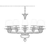 Murano glass chandelier Flueelen