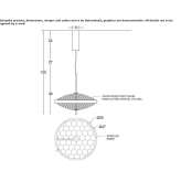 LED hanging lamp made of Murano glass Dovbysh