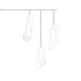 Metal LED hanging lamp Weaver