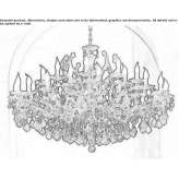 LED chandelier made of Murano glass Feuchy
