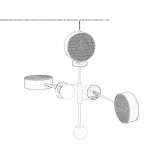 Metal LED hanging lamp Ronca