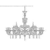 Murano glass chandelier Szerzyny