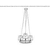 Metalowa lampa wisząca LED Arosio