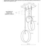 Metal LED hanging lamp Lovrec