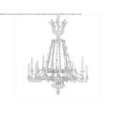 Bronze chandelier Scorze