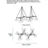 Steel LED hanging lamp Bangor