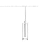 Metal LED hanging lamp Peillon