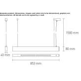 Aluminiowa lampa wisząca LED Buces