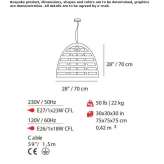 Compact metal fluorescent lamp hanging Pochayiv