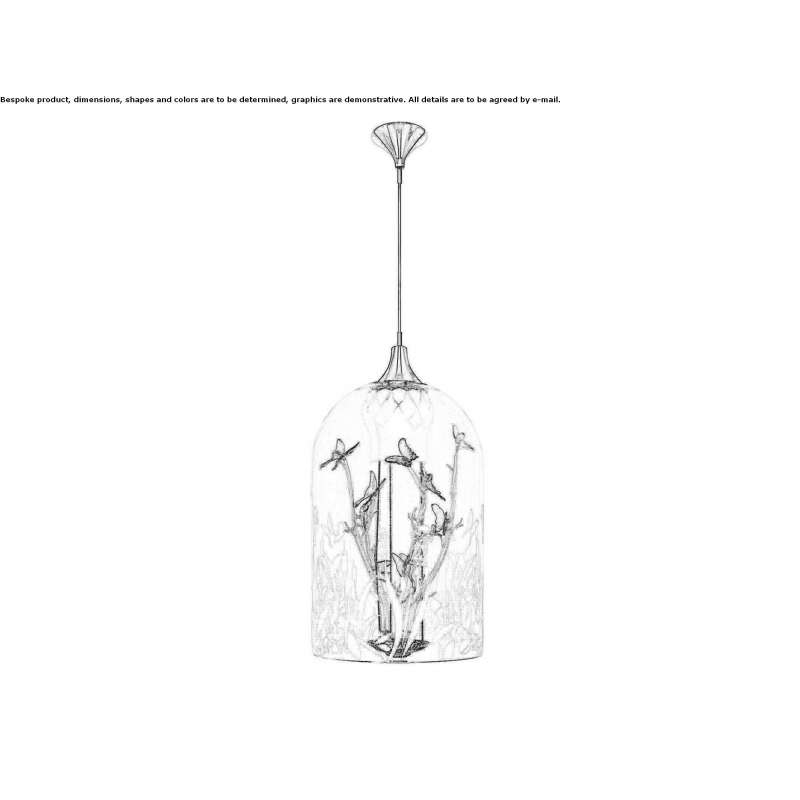 Handmade hanging lamp made of Murano glass Tihau