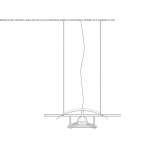 Steel LED hanging lamp Oberdorf