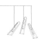 Glass pendant lamp Lisiera