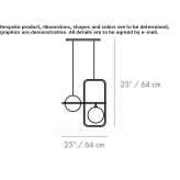 Metal LED hanging lamp Tecpatan