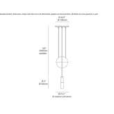 Lampa wisząca z anodyzowanego aluminium z możliwością przyciemniania LED Angles