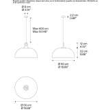 Metal LED hanging lamp Tela