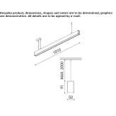 Aluminiowa lampa wisząca LED Vrchlabi