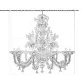 LED hanging lamp made of Murano glass Rantigny