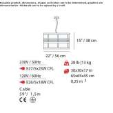 Metalowa lampa wisząca LED Cabot