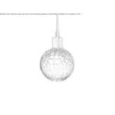 LED hanging lamp made of blown glass Planice