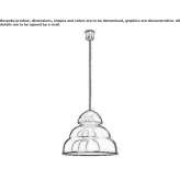 Aluminum hanging lamp Artigas