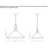 Iron LED pendant lamp Hervas