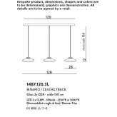 Lampa wisząca LED ze szkła i aluminium Ulla