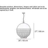 Metal LED hanging lamp Bruceton