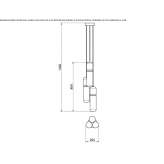 Lampa wisząca LED wykonana ręcznie z dmuchanego szkła Vara