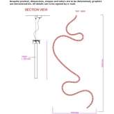 LED hanging lamp made of Murano glass Yandina