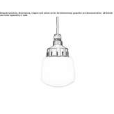 Pendant lamp made of opal glass Louny