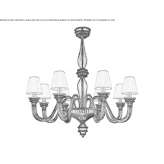 Handmade Murano glass chandelier Valtorta