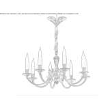 Bronze chandelier Agualote