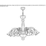 Murano glass chandelier Grisen