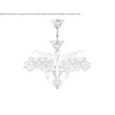 Murano glass chandelier Gibbon