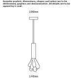 Lampa wisząca LED z dmuchanego szkła i mosiądzu Tynaarlo