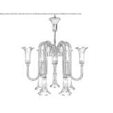 Murano glass chandelier Winksele