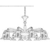 Murano glass chandelier Edessa