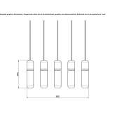 Lampa wisząca LED wykonana ręcznie z dmuchanego szkła Vara