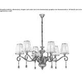 Handmade chandelier with fabric lampshades Richboro