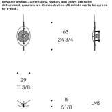 Steel LED hanging lamp Oberdorf