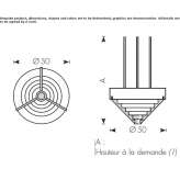 Glass pendant lamp Taperoo