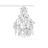 Bronze chandelier Rossmore