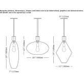 Lampa wisząca LED z dmuchanego szkła Bregnano