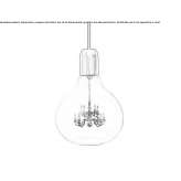 Pendant lamp made of blown glass Cellole