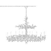 Metal chandelier Pavilly